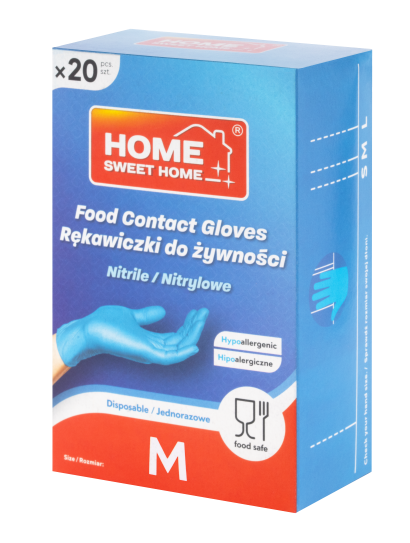 Rękawiczki do żywności 20 szt. M