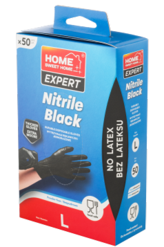 Rękawiczki Nitrylowe Black 50 szt. L